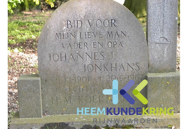 Grafstenen kerkhof Herwen Coll. HKR (156) J.J.Jonkhans